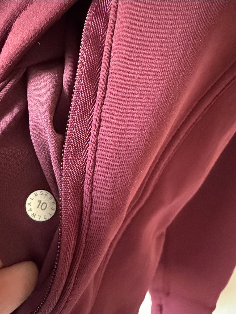 Women’s Lululemon lux Tech jacket
Size 10
Color: burgundy - Picture 2 of 4
